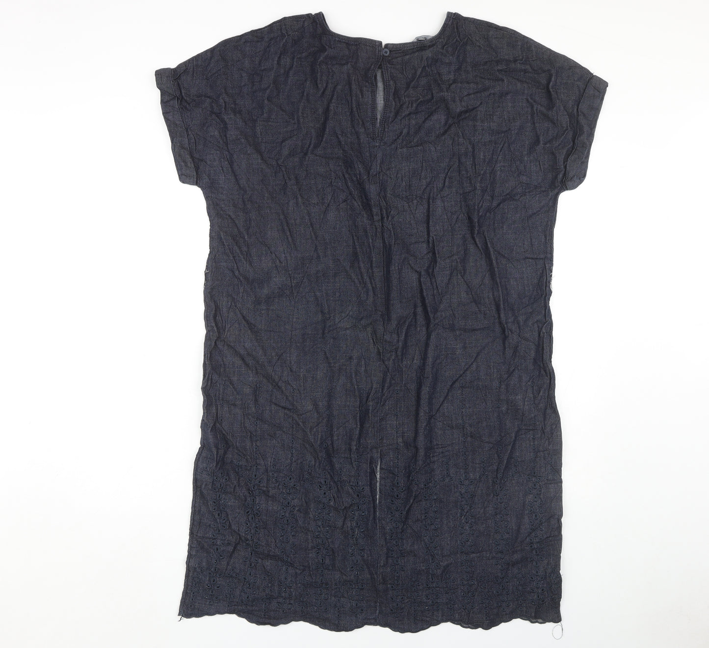 Next Women's Blue Shift Dress Size 14 Cotton Blend