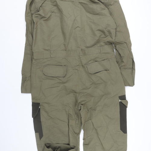 Zara Men's Green Cargo Trousers - XL, Cotton, Pockets