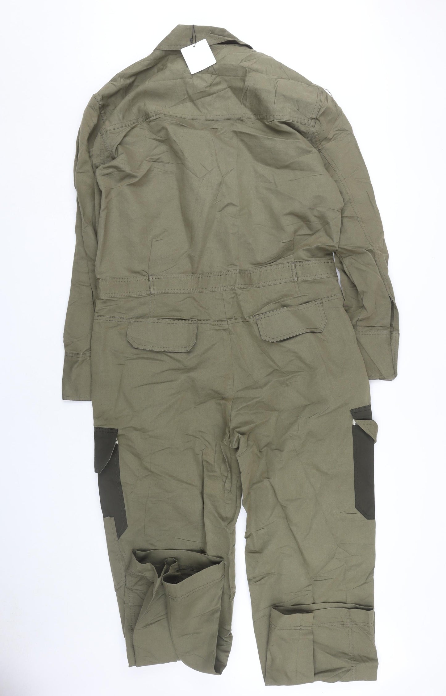 Zara Men's Green Cargo Trousers - XL, Cotton, Pockets