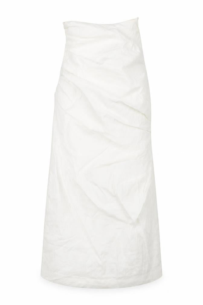 Front view of Zara Women Ivory Sleeveless Dress, size M