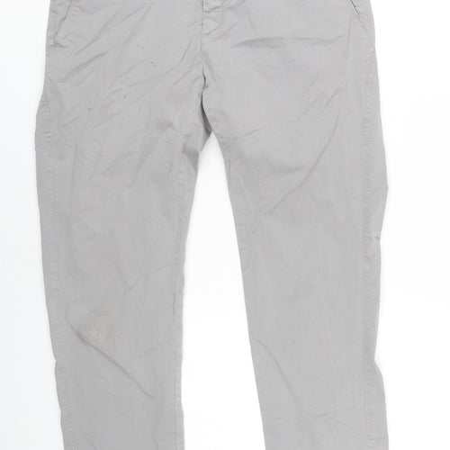 HeavenTwo Men's Grey Chino Trousers Size 35