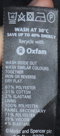 Marks and Spencer Women's Black Pencil Skirt, Size 14