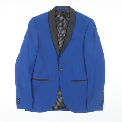 Next Men's Blue Shawl Lapel Formal Blazer, Size 34