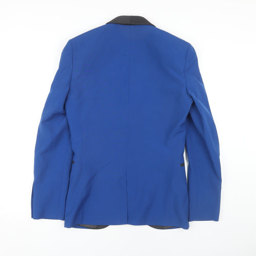 Next Men's Blue Shawl Lapel Formal Blazer, Size 34