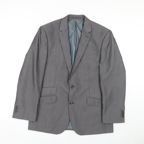 Greenwoods Men's Grey Blazer Size 40S, Business Formal