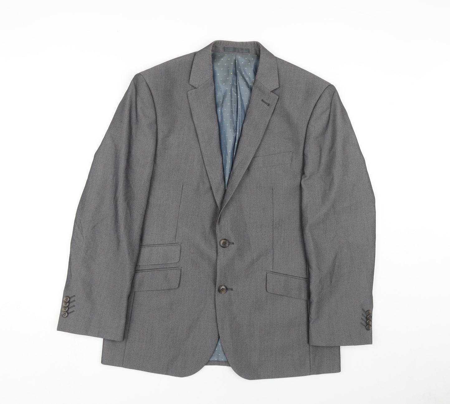 Greenwoods Men's Grey Blazer Size 40S, Business Formal