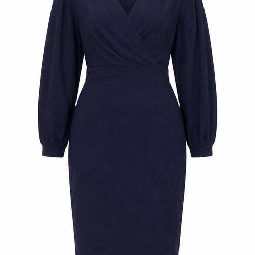 Quiz Women's Navy Dress Size 10 with 3/4 Sleeve