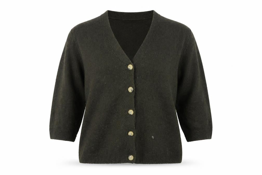 Zara Women's Black Cardigan, Size 12, 3/4 Sleeve, V-Neck