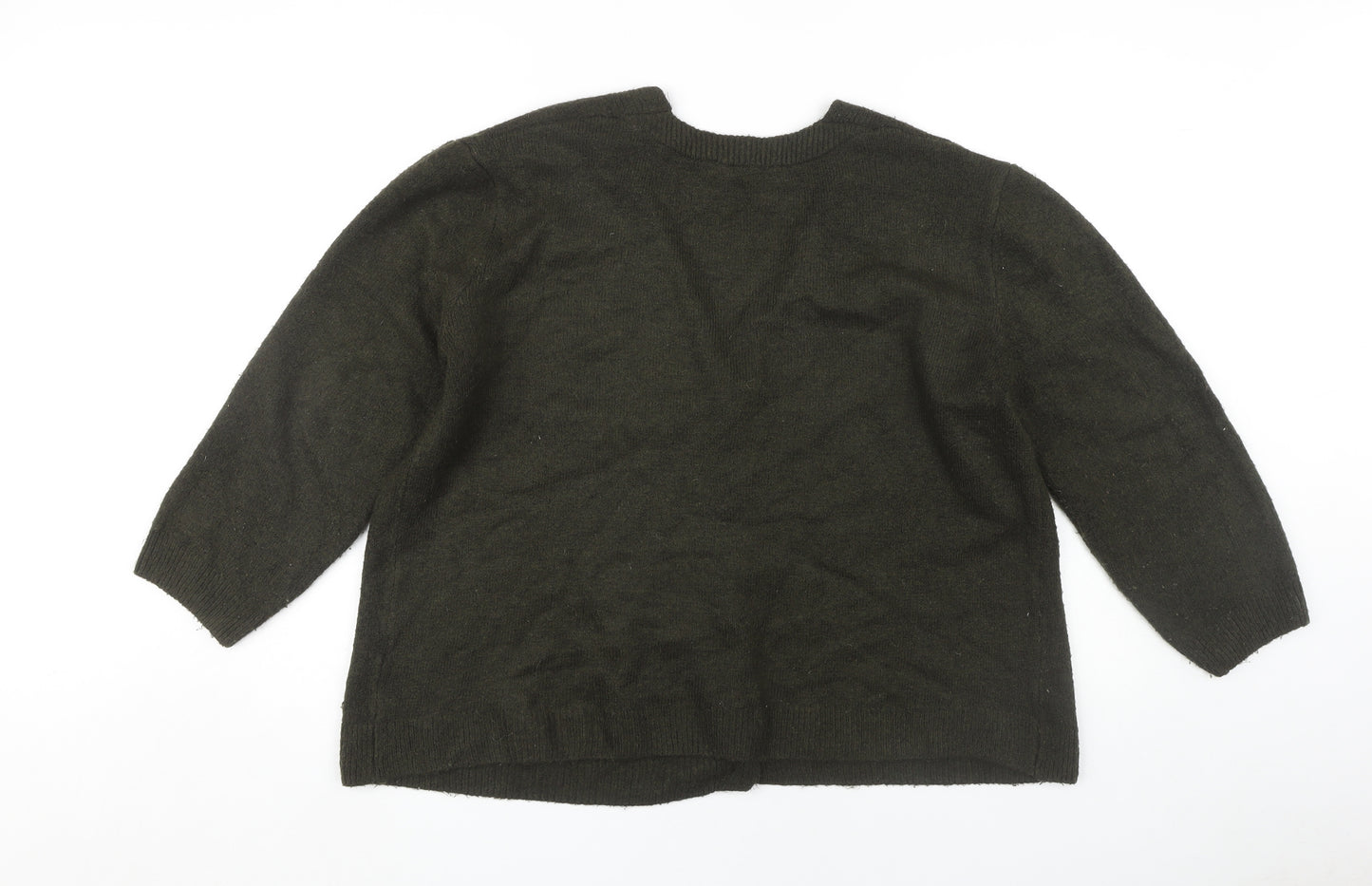 Zara Women's Black Cardigan, Size 12, 3/4 Sleeve, V-Neck