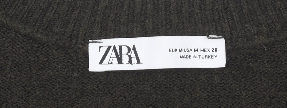 Zara Women's Black Cardigan, Size 12, 3/4 Sleeve, V-Neck