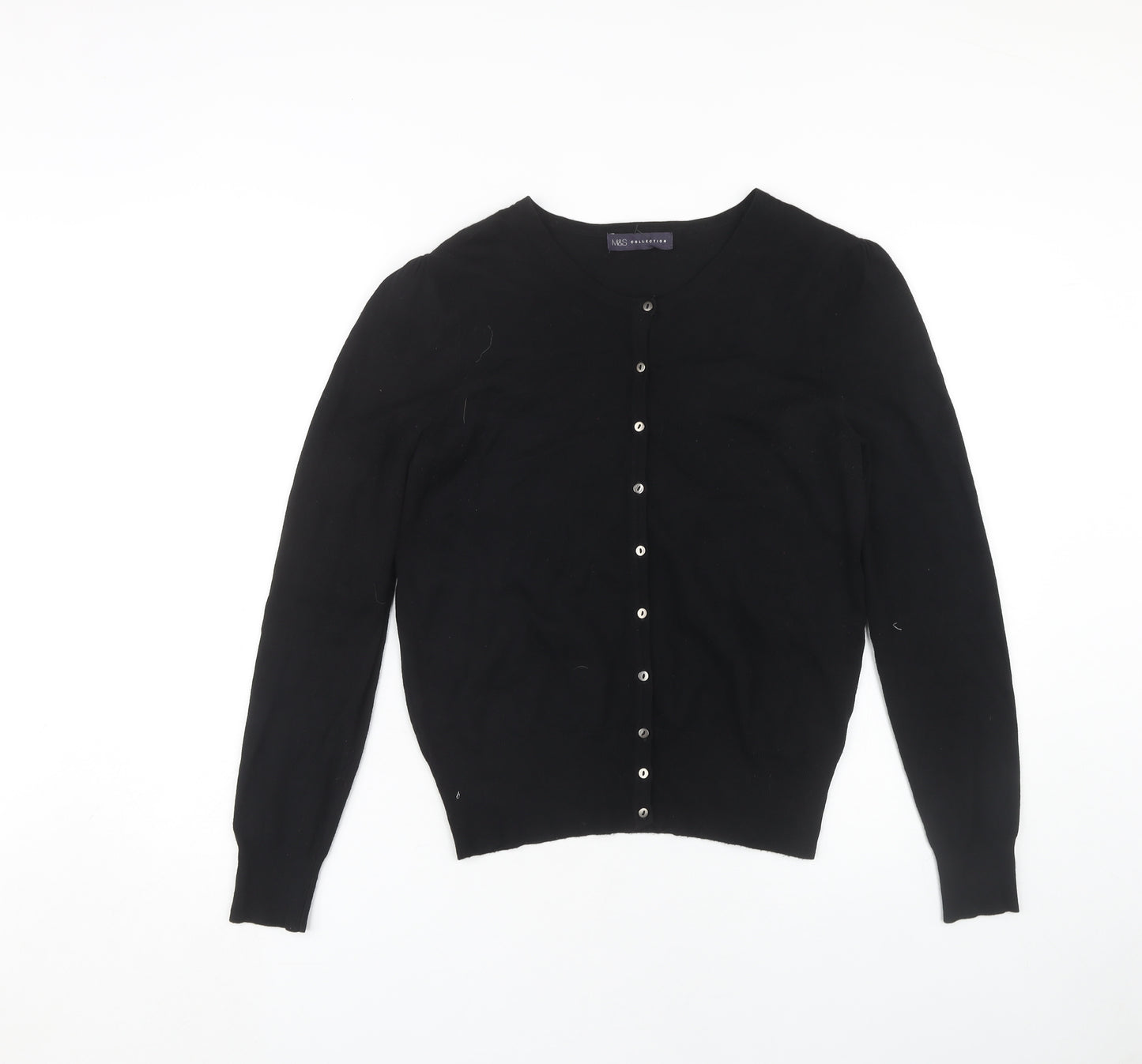 Marks and Spencer Women's Black Size 12 Cardigan Button Casual