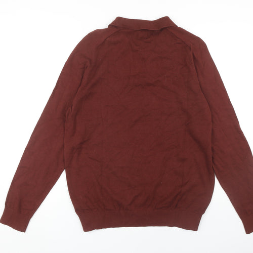 Next Men's Brown Argyle Full Zip Jumper - Large