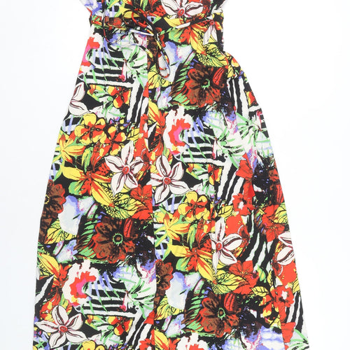 The Collection Debenhams Women's Multicoloured Floral Wrap Dress Size 12