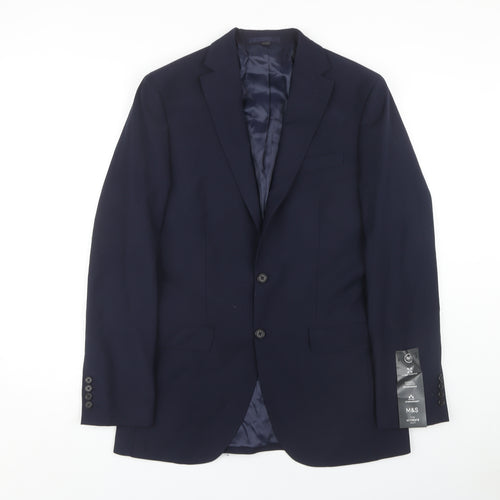 Marks and Spencer Men's Blue Blazer 38 Long