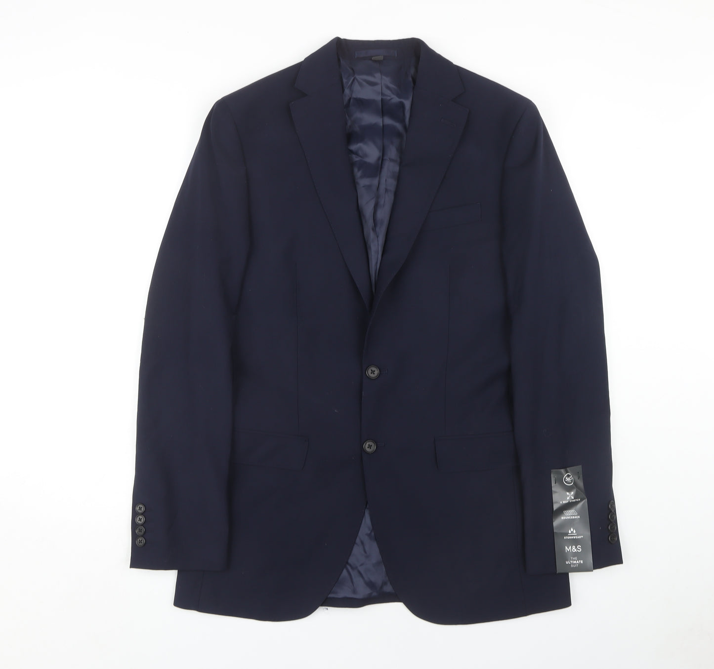 Marks and Spencer Men's Blue Blazer 38 Long