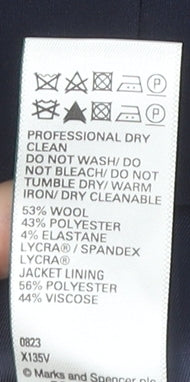 Marks and Spencer Men's Blue Blazer 38 Long