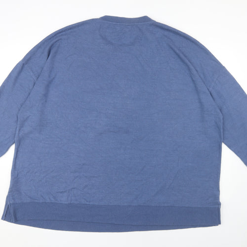 Yours Women's Blue Star Jumper Size 26 Pullover