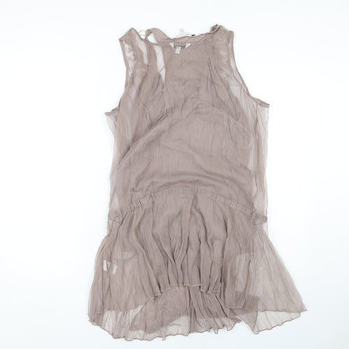 Marks and Spencer Women's Brown Embroidered Wrap Tank