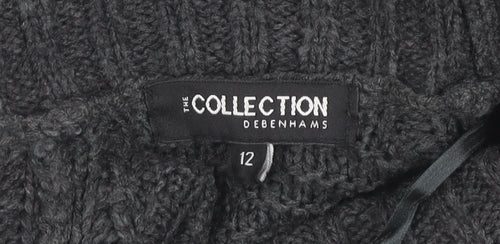 Debenhams Grey Jumper Dress, Size 12, Women's Knitwear