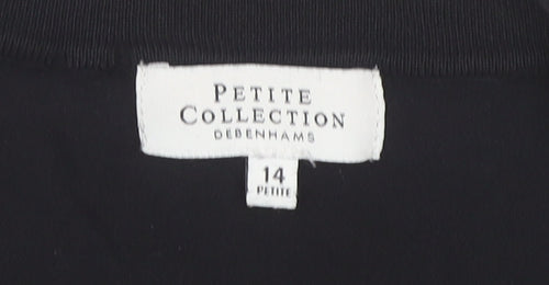 Debenhams Women’s Black Open Front Cardigan Size 14 Petite
