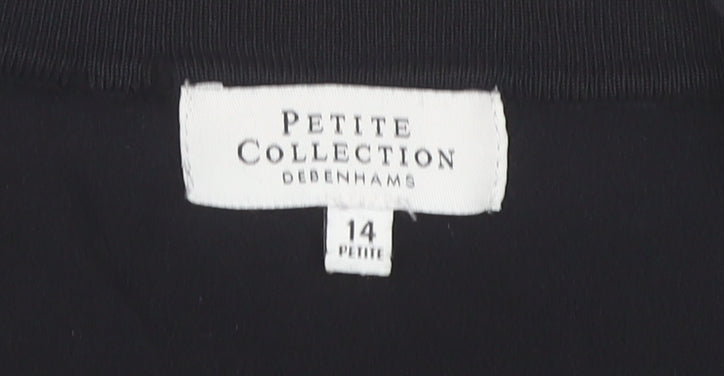 Debenhams Women’s Black Open Front Cardigan Size 14 Petite