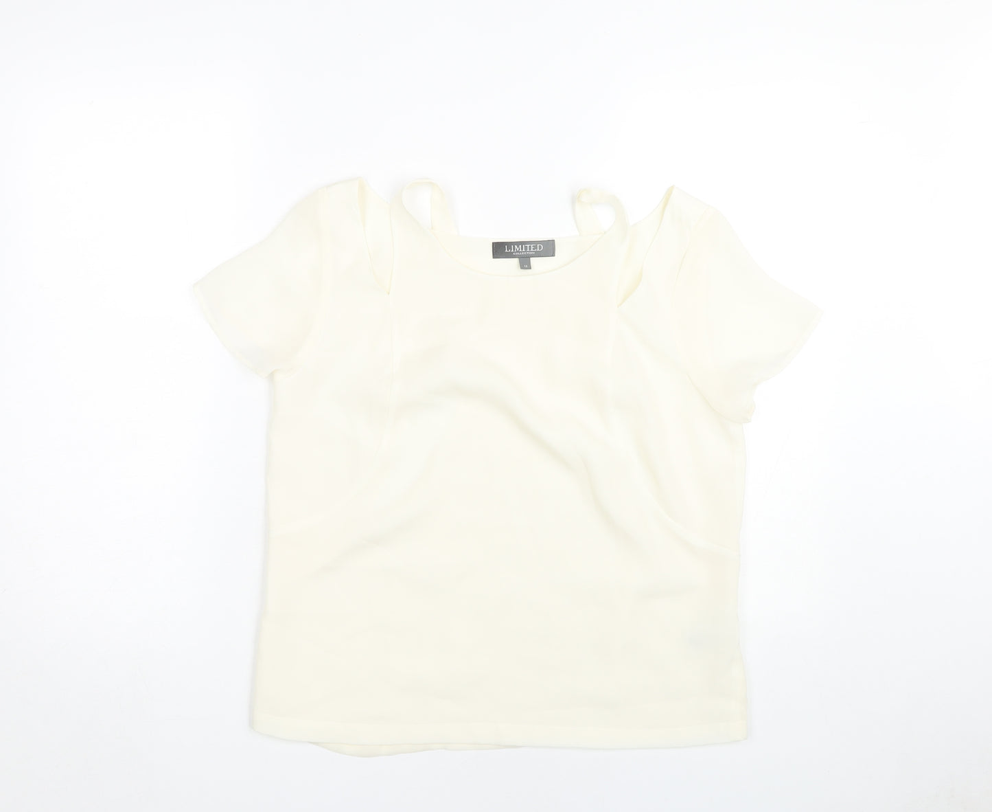 Marks and Spencer Ivory Scoop Neck Top Size 12