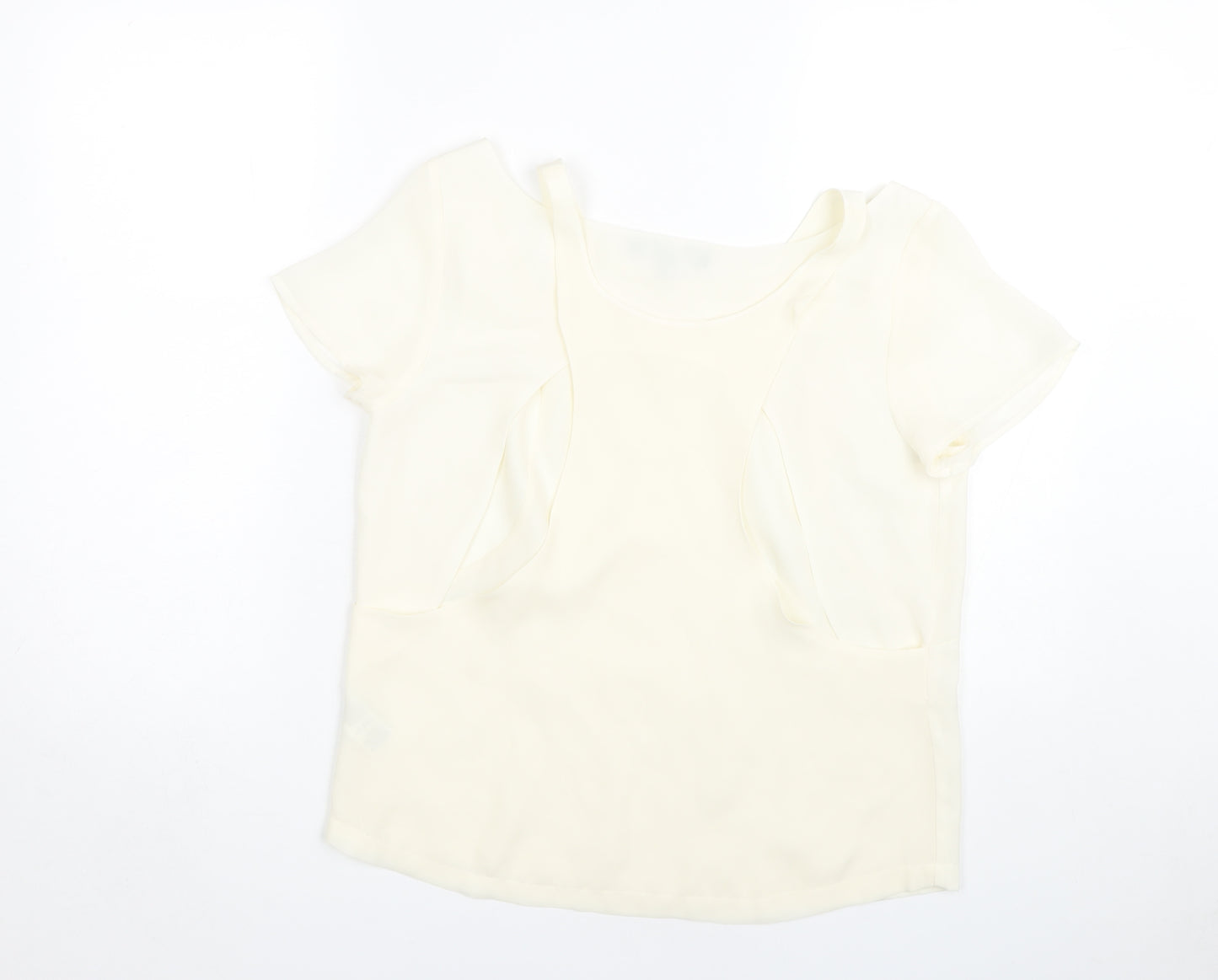 Marks and Spencer Ivory Scoop Neck Top Size 12