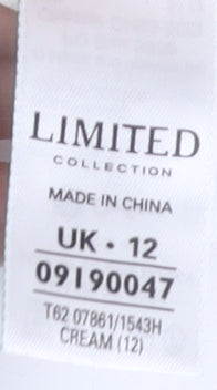 Marks and Spencer Ivory Scoop Neck Top Size 12