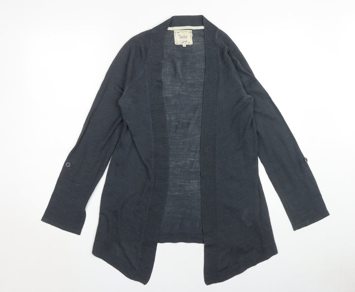 Mistral Women's Blue Open Front Cardigan Size 8 Lightweight