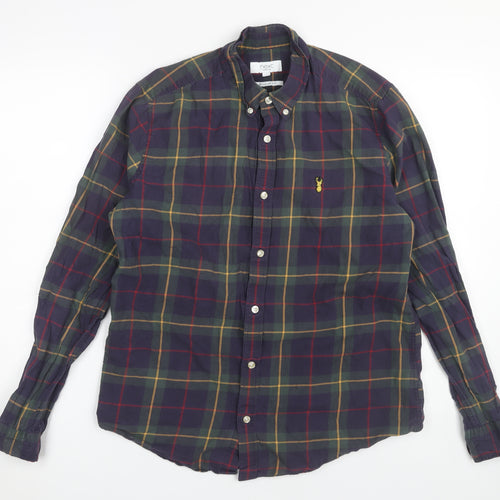 Next Men's Multicoloured Plaid Shirt, M, Button-Up