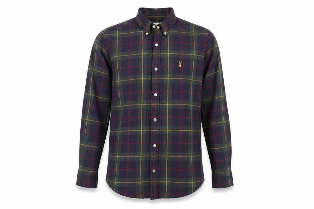 Front view of Next Men's Multicoloured Plaid Shirt, M, Button-Up