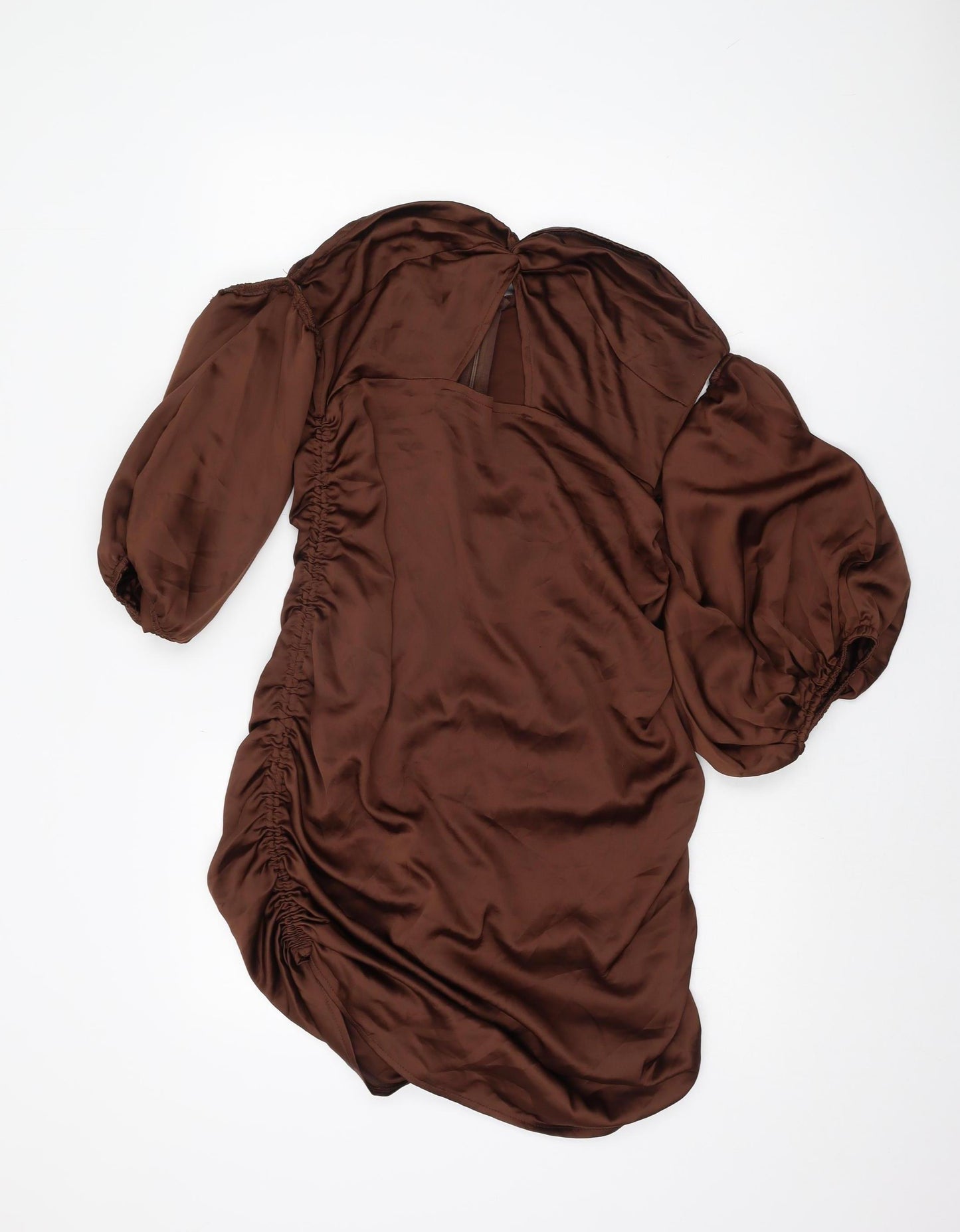 Quiz Women’s Brown Ruched Dress Size 14
