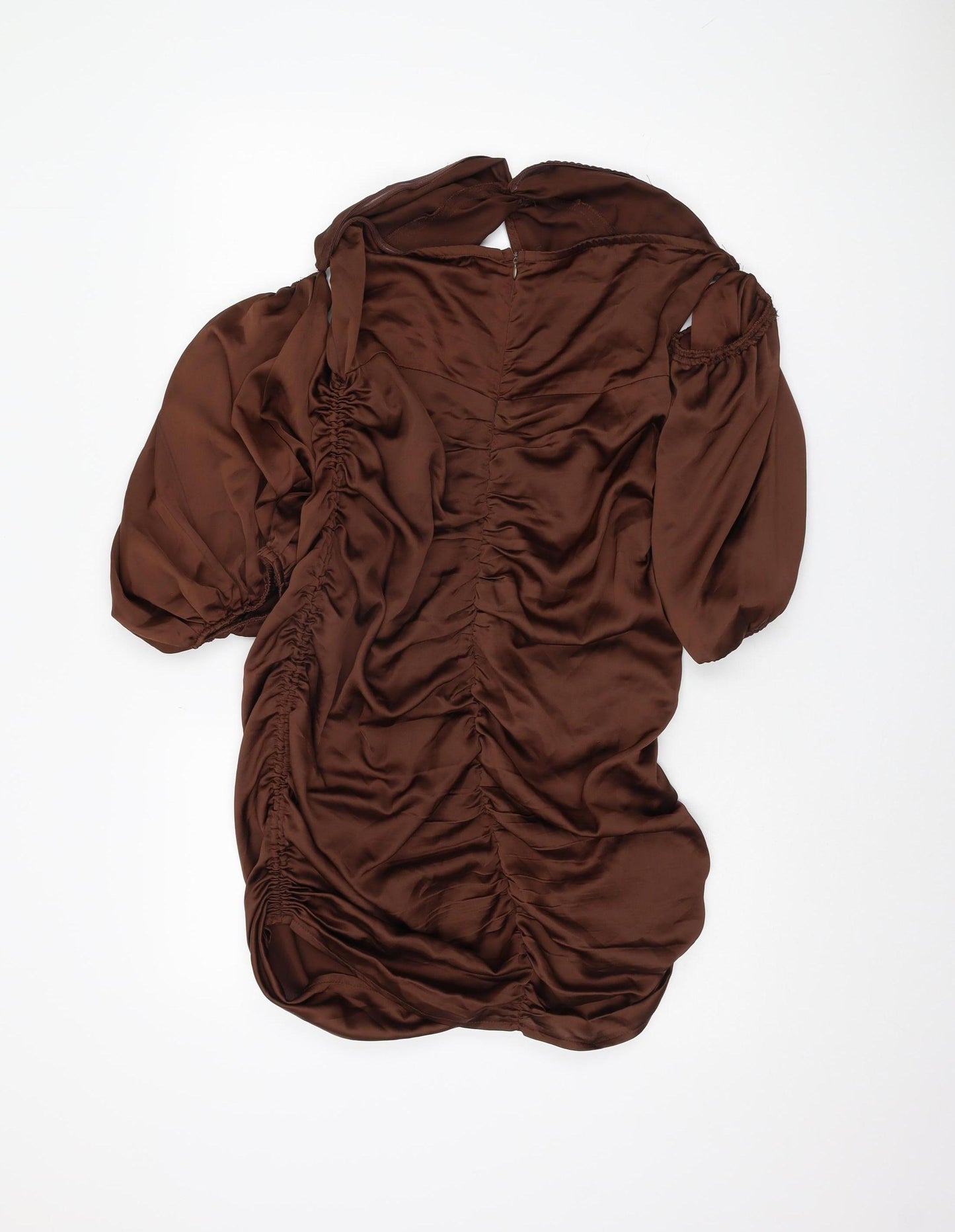 Quiz Women’s Brown Ruched Dress Size 14