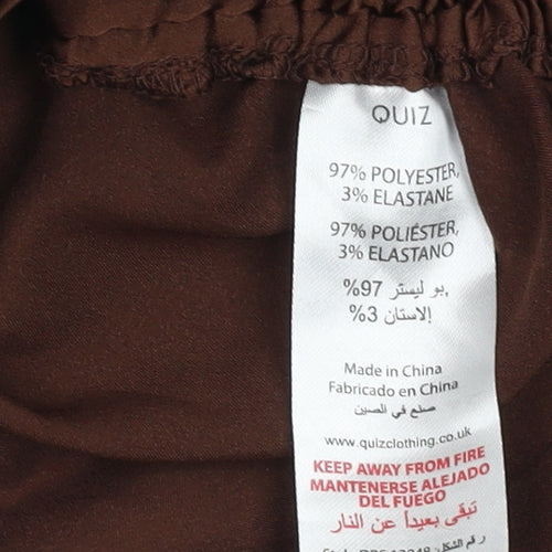 Quiz Women’s Brown Ruched Dress Size 14