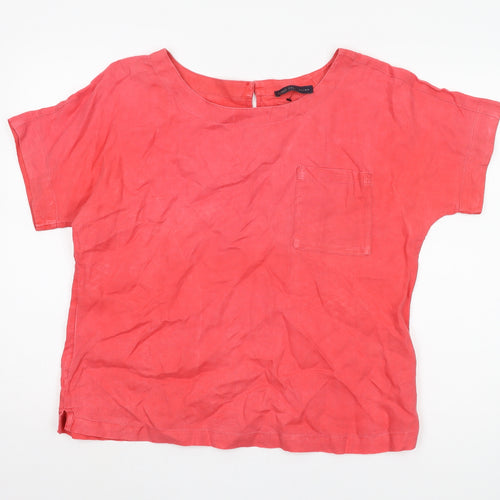 Marks and Spencer Women's Red Linen Top Size 14
