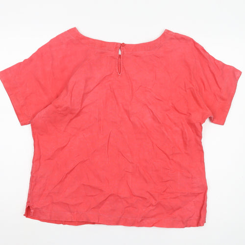 Marks and Spencer Women's Red Linen Top Size 14