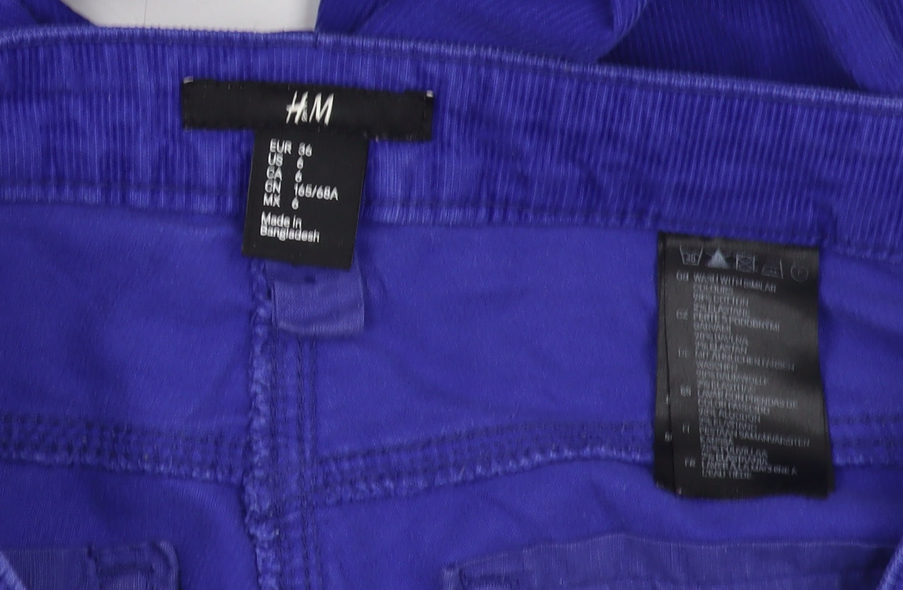 H&M Blue Skinny Women's Trousers, Size 8