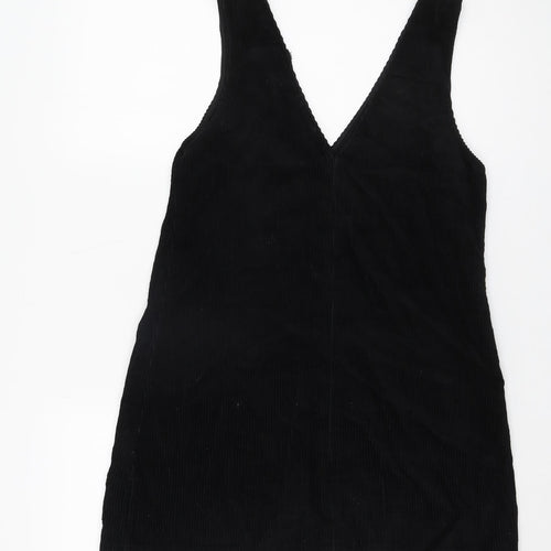 New Look Women's Black Pinafore Dress, Size 8, Corduroy