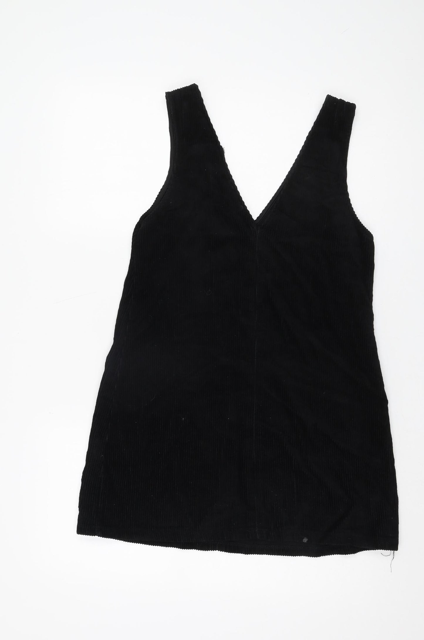 New Look Women's Black Pinafore Dress, Size 8, Corduroy