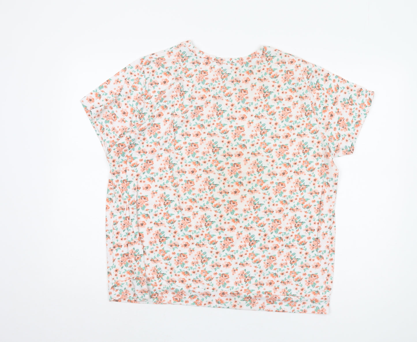 Cotton Traders Women's Multicoloured Floral T-Shirt Size 18