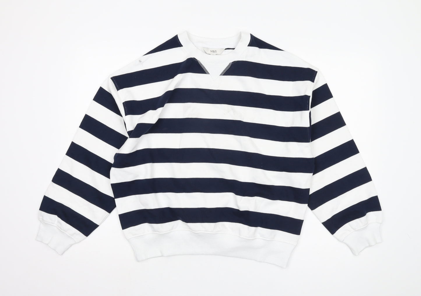 Marks and Spencer Women's Striped Sweatshirt - Size S