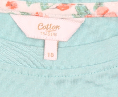 Cotton Traders Women's Blue T-Shirt Size 18