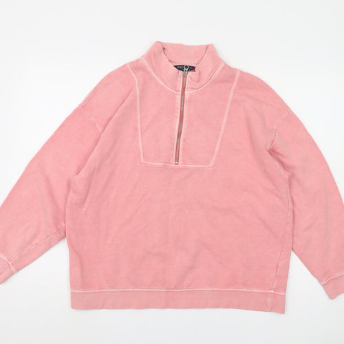 Marks and Spencer Women’s Pink 1/2 Zip Sweatshirt Size 14