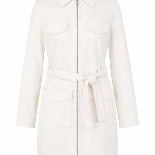 Parisian Women's White Shirt Dress, Size 10, Collared Casual
