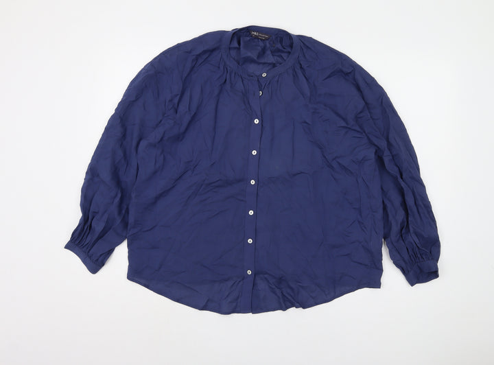 Marks and Spencer Women's Blue Blouse Size 12