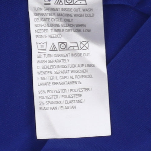 Wuli: Luu Women's Blue Long Sleeve Button-Up Shirt