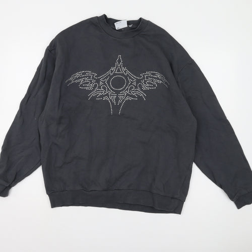 ASOS DESIGN Men's Black M Pullover Studded Sweatshirt