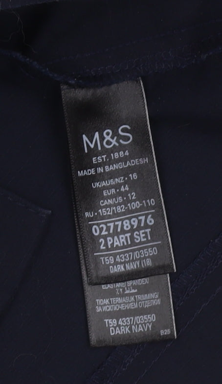 Marks and Spencer Women's Blue Pencil Skirt Size 16