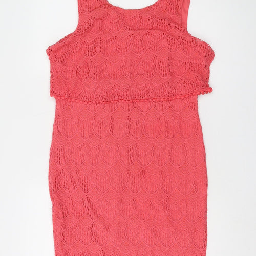 BHS Women's Pink Lace Dress, Size 16 Petites, New