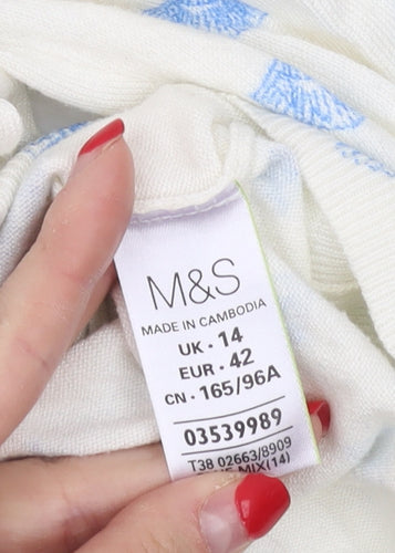Marks and Spencer Women's Ivory Jumper UK 14